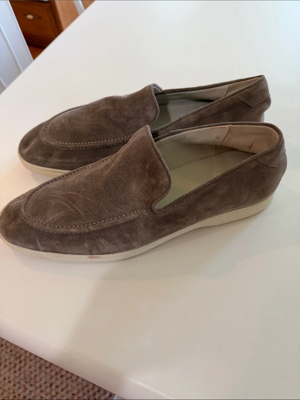 CQP Todd Snyder Men's Taupe Suede Slip-On Loafers Sz 46(13).  Tub7